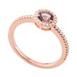Ladies ring in rose gold plated sterling silver
