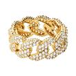 Ring for ladies made of gold-plated 925 syllable R, zirconia