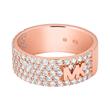 Bangle voor dames in 925 sterling zilver, rose met Zirkonia