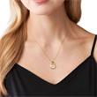 Necklace in sterling silver, mother-of-pearl, zirconia, gold