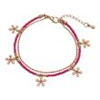 Women's bracelet costuME jewellery in gold/pink