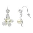 Flower shaped earrings pearls costuME jewellery