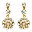 Domed earrings gold-coloured costuME jewellery