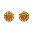 Amber earrings gold costuME jewellery