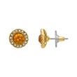 Amber Earrings Gold Costume Jewellery