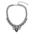 Statement chain costuME jewellery fabric elements silver