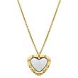 Stainless steel pendant gold plated heart