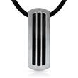 Rubber necklace with stainless steel pendant