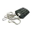 Stainless steel ball chain incl. leather identification tag
