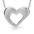 Necklace with heart pendant stainless steel