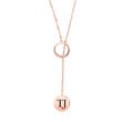 Rose gold-plated stainless steel y-necklace, engravable