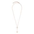 Rose gold-plated stainless steel y-necklace, engravable