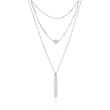 Three-Row Stainless Steel Necklace, Engravable