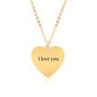 Gold plated stainless steel heart chain