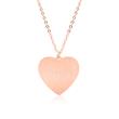 Rose gold plated stainless steel heart chain