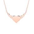 Rose gold plated stainless steel chain winged heart