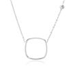 Stainless steel necklace with zirconia