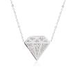 Diamond necklace in stainless steel with zirconia