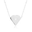 Diamond necklace in stainless steel with zirconia