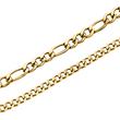 Ladies double row chain in stainless steel, IP gold