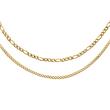 Ladies double row chain in stainless steel, IP gold