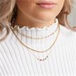 Layers necklace for ladies in gold-plated stainless steel
