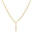 Ladies necklace in gold-plated stainless steel