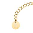 Ladies necklace circle in gold-plated stainless steel with zirconia