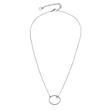 Circle necklace for ladies in stainless steel with zirconia