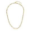 Ladies' Double Row Necklace In Stainless Steel, Gold-Plated