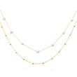 Layers Necklace For Ladies In Gold-Plated Stainless Steel, Pearls