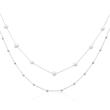Double row pearl necklace for ladies in stainless steel