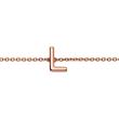 14 karaat roségouden armband met 3 letters, symbolen