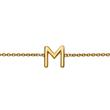 Ladies 14ct. gold bracelet with 5 letters, symbols
