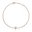 14ct. rose gold bracelet, diamonds, letter, symbol