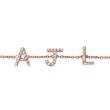 Pulsera letra oro rosa 14 quilates con diamantes