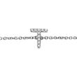 14 Karaat Witgouden Armband Met 5 Letters, Met Diamant Bezet