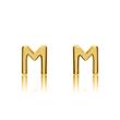 Letters stud earrings in 14-carat gold