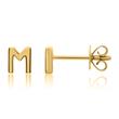 Letters stud earrings in 14-carat gold
