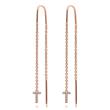 Letter earrings in 14ct. rose gold with diamonds