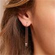 Letter earrings in 14ct. rose gold with diamonds