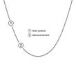 Personalizable ladies necklace in 14K white gold diamond