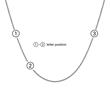 14K white gold chain for ladies with 3 letters