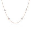 Letter chain in 14K rose gold with diamonds