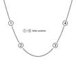 Necklace letters for ladies in 14K white gold