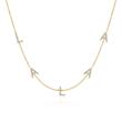 Letter Necklace For Ladies In 14K Gold With Diamonds