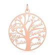 Personalizable tree of life necklace 925 silver, rosé