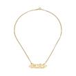 Double 14K gold naME necklace with hearts