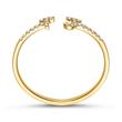 14 quilates anillo de oro con símbolos de letras engastados con diamantes