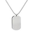 Dog-Tag Pendant Incl Ball Chain Stainless Steel